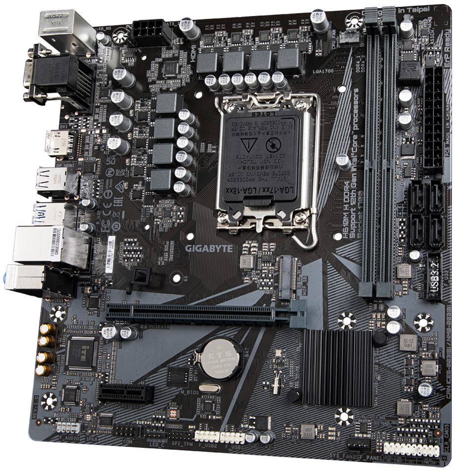 GIGABYTE H610M H DDR4 / Intel H610 / LGA1700 / 2x DDR4 / M.2 / VGA/ HDMI / mATX